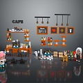 Cartoon Tavern Tavern Games Tavern Tavern Items Tavern Props Cartoon Wooden Furniture Cartoon Wooden Furniture 3d model