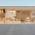 Elegant Modern Shopping Mall Pastry Store With Display Cases And Warm Lighting Design