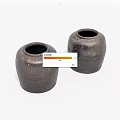 Old pottery jars and crockery old objects 3d model