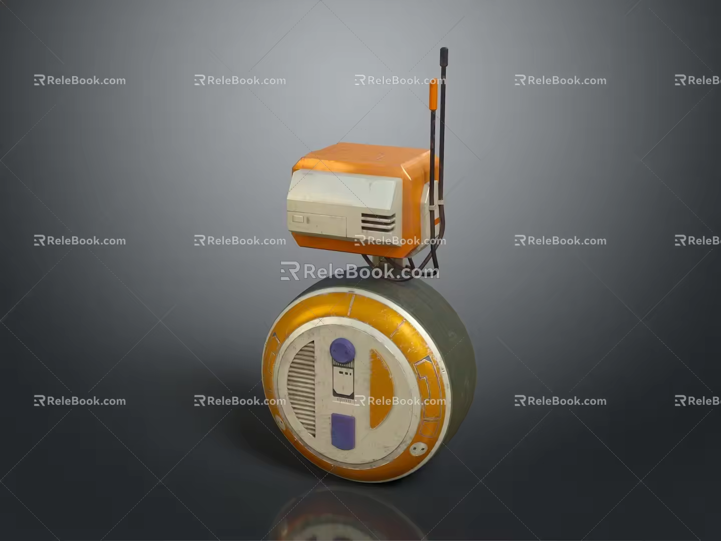 Industrial Robot Single Wheel Robot Double Wheel Robot Assistant Small Robot 3d model