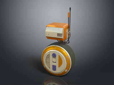 Industrial Robot Single Wheel Robot Double Wheel Robot Assistant Small Robot 3d model