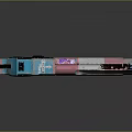 Colorful Decorative Gun With Blue Pink And Black White Checkered Design