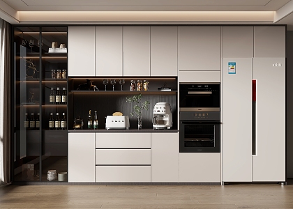 Home Wine Cabinet 3d model