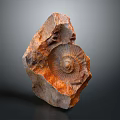 Conch fossil bone snail field snail shellfish marine animal wildlife animal 3d model