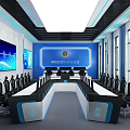 Modern Command Center Console Operation Desk Command Center Office 3d model