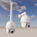 High Quality White Projection Monitoring Dome Cameras Wall And Pole Mounted For Outdoor Security Surveillance