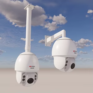 Monitoring ball machine Haikangwei vision ball machine monitoring camera dual monitoring ball machine 3d model