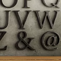 English three-dimensional character realistic English three-dimensional character letter decoration word 3d model