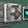 Advanced Tech Device With Display Screen Circular Control Panel Digital Interface And Cables