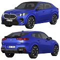 Blue BMW SUV Showcasing Front And Rear Views 3d model