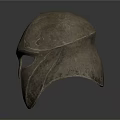 Ancient Warrior Battle Helmet With Intricate Bronze Craftsmanship And Metallic Texture Design