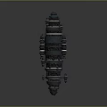 Advanced Space Exploration Craft With Circular Rings And Protruding Mechanical Parts