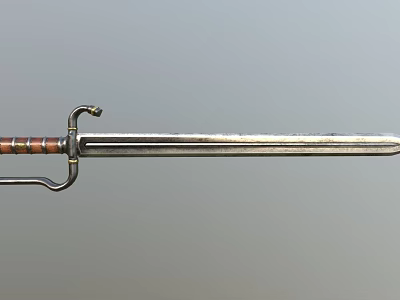 Classic Metal Sword Weapon With Leather Wrapped Handle And Iron Hilt 3d model Classic Metal Sword Weapon With Leather Wrapped Handle And Iron Hilt 3d model