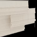 Classic Linen Roman Curtains With Pleated Design For Living Room Bedroom Window Treatment