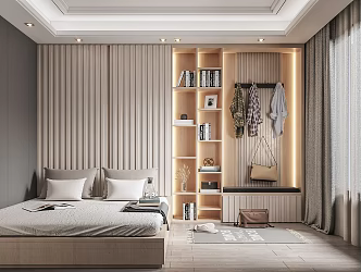 Modern Tatami Bedroom Tatami Bedroom Study 3d model