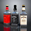Three Jack Daniel's Whiskey Bottles Featuring Classic Honey And Special Edition Flavors