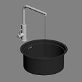 Modern sink vegetable basin embedded sink faucet 3d model