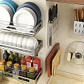 Stainless Steel Bathroom Cabinet Shelf With Wall Mount Design And Multiple Storage Layers