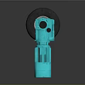 Blue Household Electric Grinding Tool With Motor Wheel And Cylindrical Body