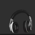 Stylish Black And White Over Ear Headphones With Leather Ear Cushions And Modern Design