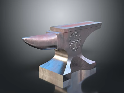 Sturdy Metal Blacksmith Anvil With Polished Surface And Traditional Design For Professional Metalworking Tasks 3d model