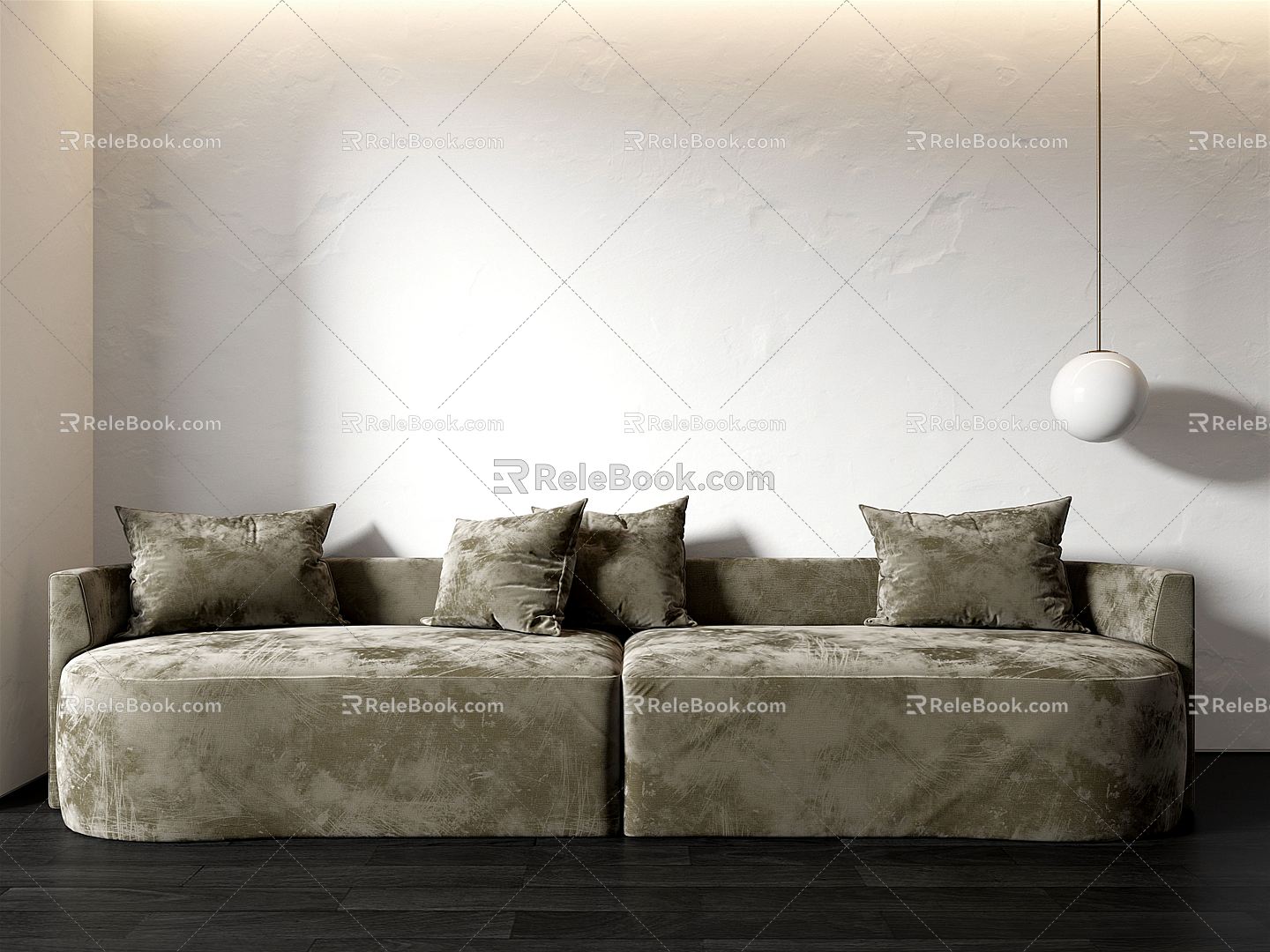 Modern double sofa 3d model