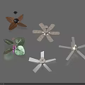 Various Decorative Air Conditioner Fans With Different Blade Styles And Shapes