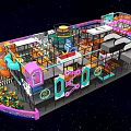 Colorful Children's Playground With Slides Trampolines Ball Pit And Interactive Fun Zones