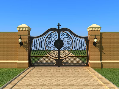 Jane European Gate Iron Gate 3d model Jane European Gate Iron Gate 3d model