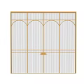 Elegant Modern Double Doors With Gold Frame Glass Panels For Home Interior Design