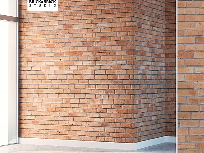 Traditional Red Brick Wall Structure For Interior Decor And Building Projects 3d model