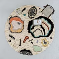 Modern Round Carpet Children's Carpet 3d model