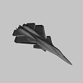 Fighter Jet with Gray Body and Orange Wingtips Modern Design and Cockpit View