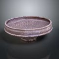 Handcrafted Traditional Ceramic Plate With Intricate Carved Sculptural Patterns And Details