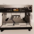 Professional Coffee Machine Kitchen Appliance With Control Panel And Steam Wands 3d model