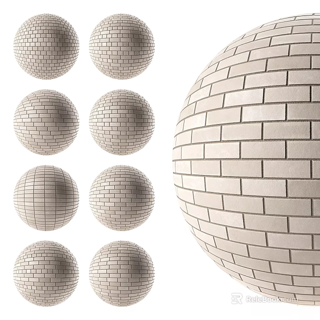 Multiple Brick Spherical Components with Uniform Brick Arrangement and Spherical Structure 3d model