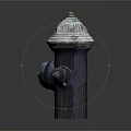 Classic Metal Fire Hydrant Structure On Building Exterior With Rustic Design Details 3d model