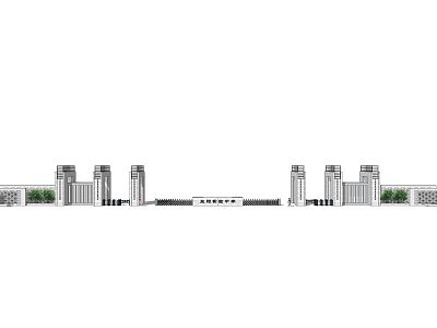 Modern Gate School Entrance Gate model