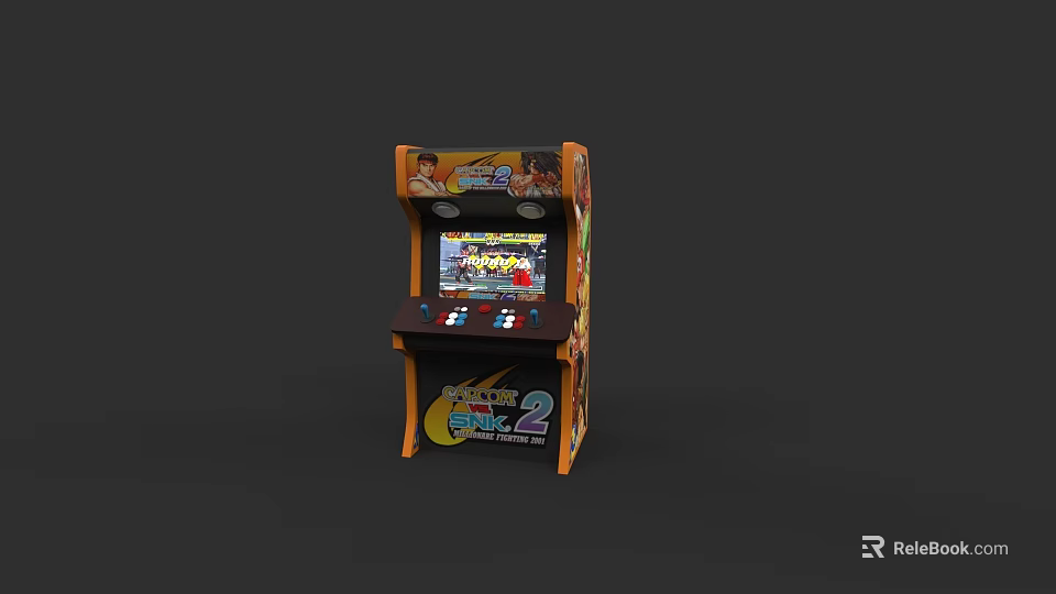 Arcade Entertainment Machine With Colorful Design Classic Game Controls And Retro Gaming Experience 3d model 
