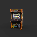 Arcade Entertainment Machine With Colorful Design Classic Game Controls And Retro Gaming Experience