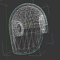 Game And Movie Character Black Helmet With White Stripes Design