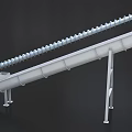 Industrial Screw Conveyor With Helical Blade Steel Trough And Motor Drive