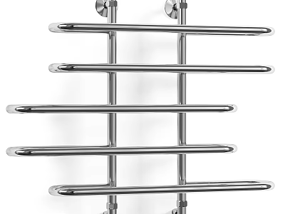 Stainless Steel Wall Mounted Towel Rack for Bathroom Accessories with Multiple Bars Modern Design 3d model