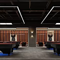 Modern Billiard Room 3d model