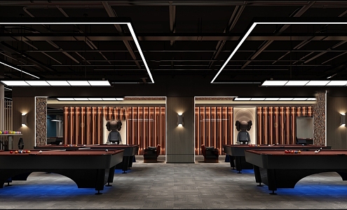 Modern Billiard Room 3d model