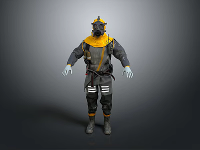 Gas Mask Science Fiction Gas Mask Gas Mask Respirator Breathing Mask Biochemical Mask Science Fiction Mask 3d model