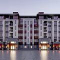 New Chinese-style Residential Building Multi-storey Residence 3d model