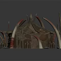 Traditional Tribal Furniture Structure With Bone Frame And Leather Covering