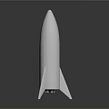 Metallic Silver Rocket Model With American Flag For Space Exploration