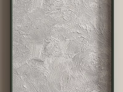 Gray Textured Wall With Minimalist Decorative Finish And Modern Framed Edge Detail 3d model